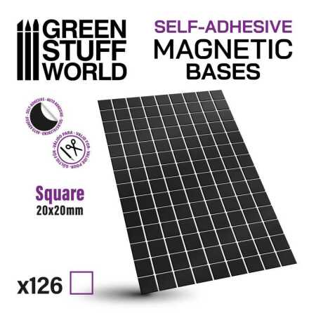 Square Magnetic Sheet SELF-ADHESIVE - 20x20mm