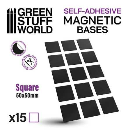 Square Magnetic Sheet SELF-ADHESIVE - 50x50mm