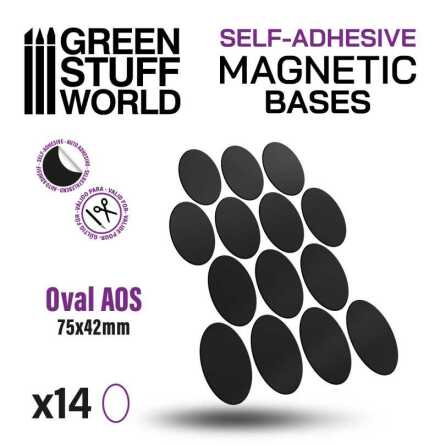 Oval Magnetic Sheet SELF-ADHESIVE - 75x42mm