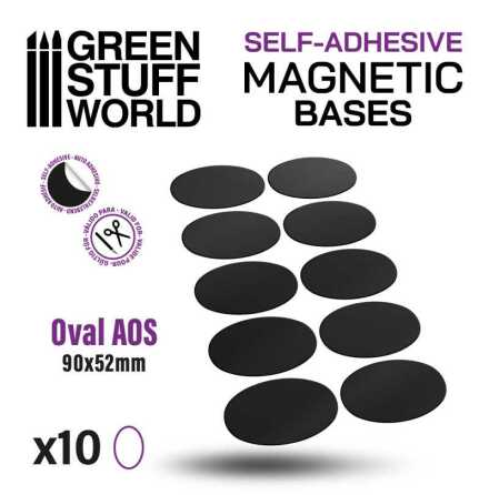 Oval Magnetic Sheet SELF-ADHESIVE - 90x52mm