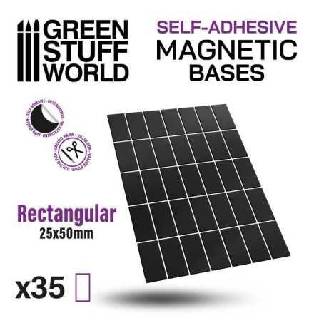Rectangular Magnetic Sheet SELF-ADHESIVE - 25x50mm