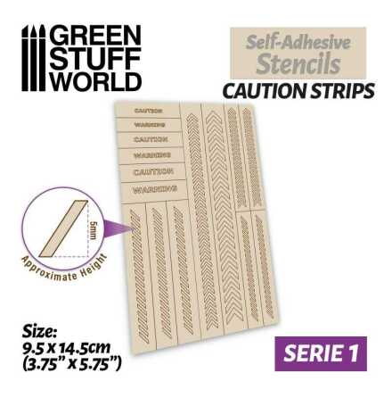 Self-adhesive stencils - Caution Strips