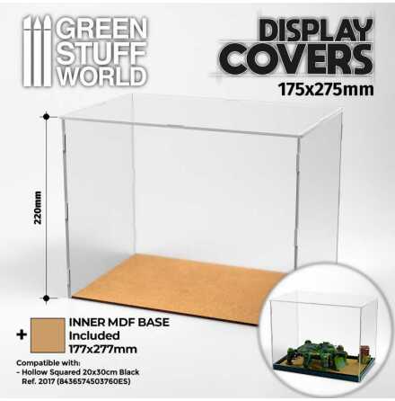 Acrylic Display Covers 175x275mm (22cm high)