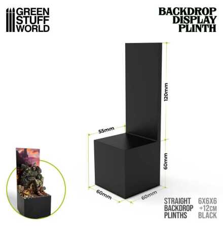 Straight Backdrop Plinths 6x6x6cm Black