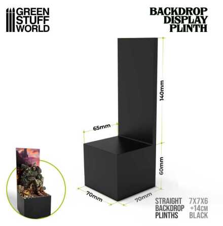 Straight Backdrop Plinths 7x7x6cm Black