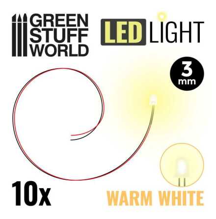 Warm White LED Lights - 3mm