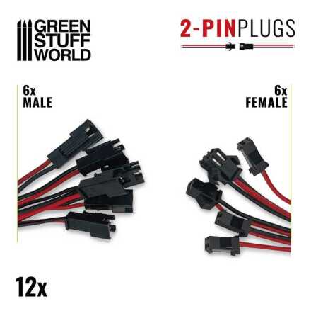 6 male and 6 female quick connectors