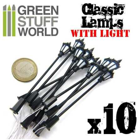 10x Classic Lamps with LED Lights