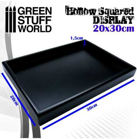 Hollow squared display 20x30 cm Black