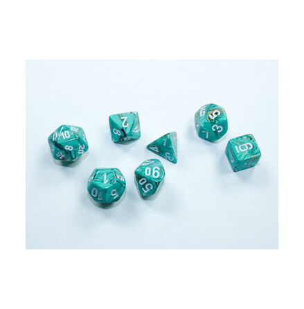 Marble Mini-Polyhedral Oxi-Copper/white 7-Die Set