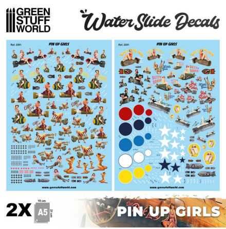 Water slide decals - Pin Ups