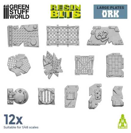 3D printed set - Large Ork plates