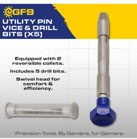 GF9 Tools: Utility Pin Vice & Drill Bits (x5)