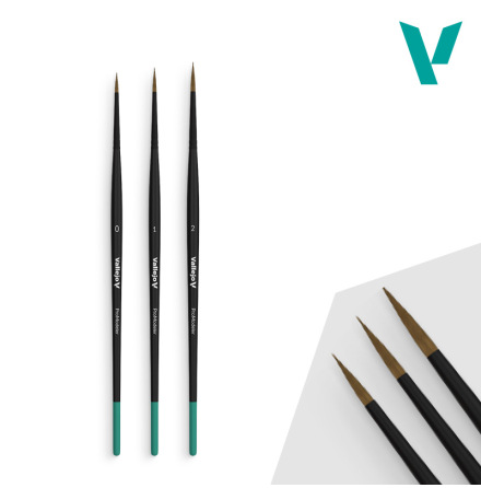 Vallejo Brush design set natural hair (sizes 0, 1, 2)