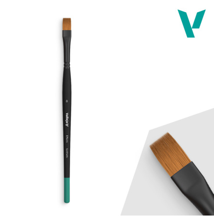 Vallejo Brush: Effects Series flat synthetic hair No. 8