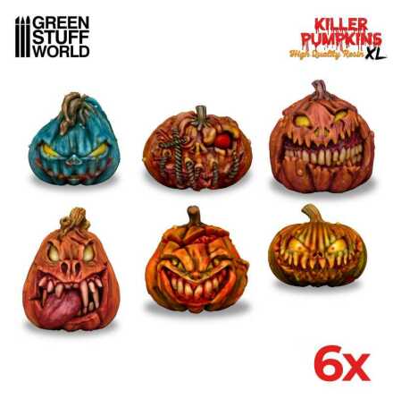 Large Killer Pumpkins Resin Set