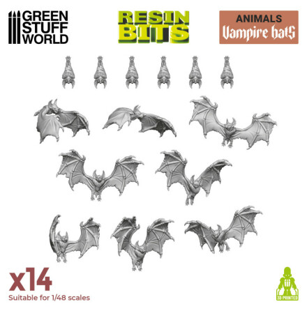 3D printed set - Vampire Bats