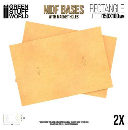 MDF Bases - Rectangular 100x150mm - Pack2