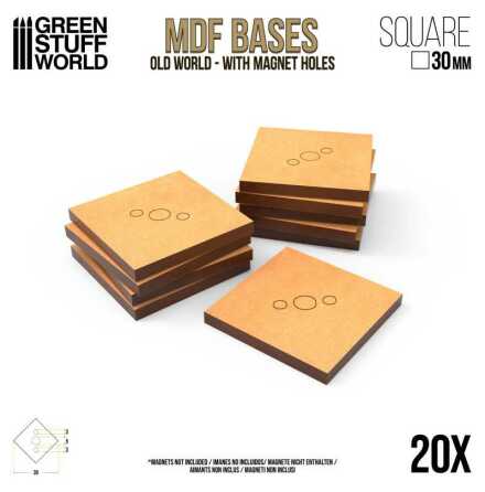 MDF Old World Bases - Square 30 mm