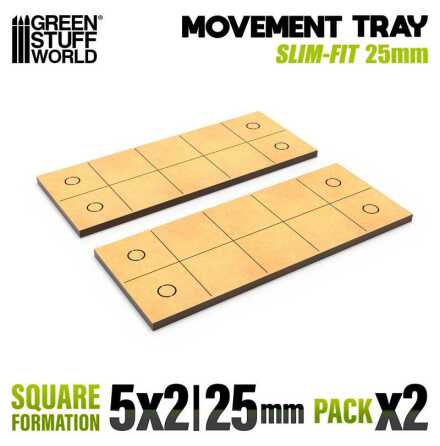 MDF Movement Trays - Slimfit Square 125x50mm