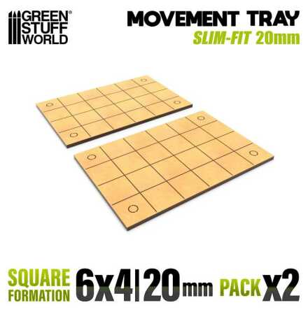 MDF Movement Trays - Slimfit Square 120x80mm