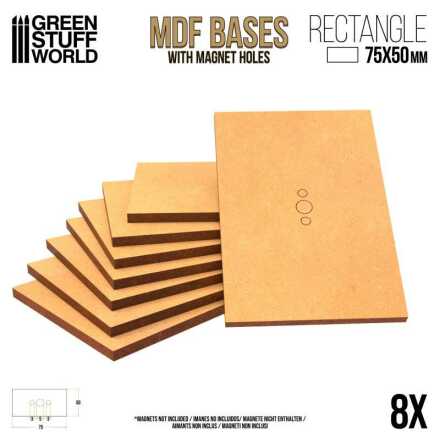 MDF Bases - Rectangle 75x50mm