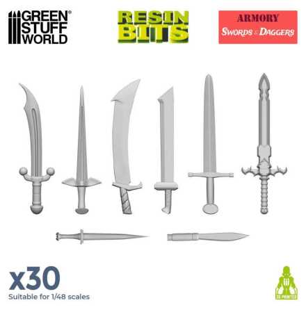3D printed set - Swords & Daggers
