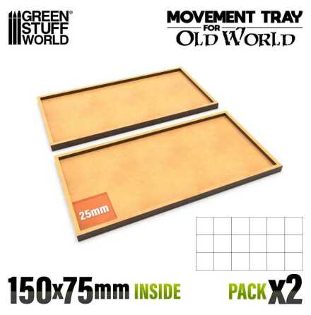 MDF Movement Trays - 150x75mm