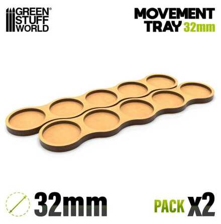 MDF Movement Trays - Skirmish AOS 32mm 5x1