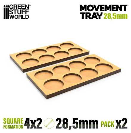 MDF Movement Trays 28.5mm 4x2 - Skirmish Lines