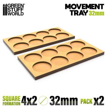 MDF Movement Trays 32mm 4x2 - Skirmish Lines