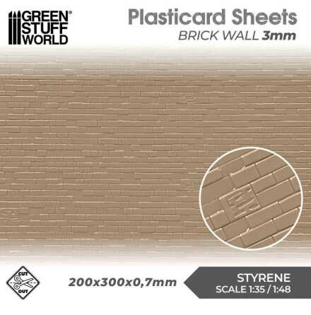 Plasticard - Brick Wall 3mm