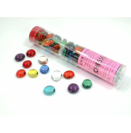 Assorted Crystal Glass Stones Qty 40 or more in 4 inch Tube