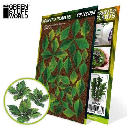 Colored Paper Plants - Burdock