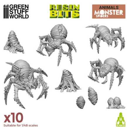 3D printed set - Monster Spiders