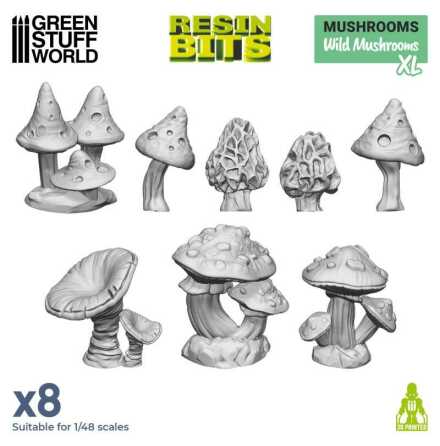 3D printed set - Wild Mushrooms XL