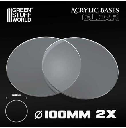 Acrylic Bases - Round 100 mm CLEAR