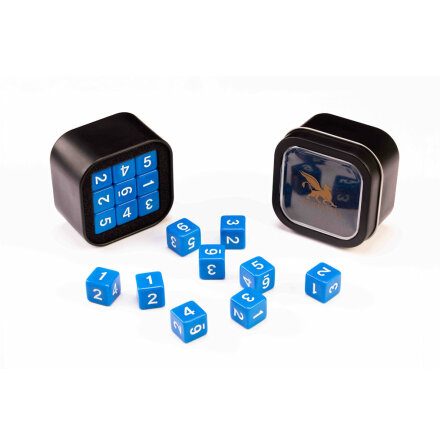 D6 Opaque Series: Blue - Numbers: White