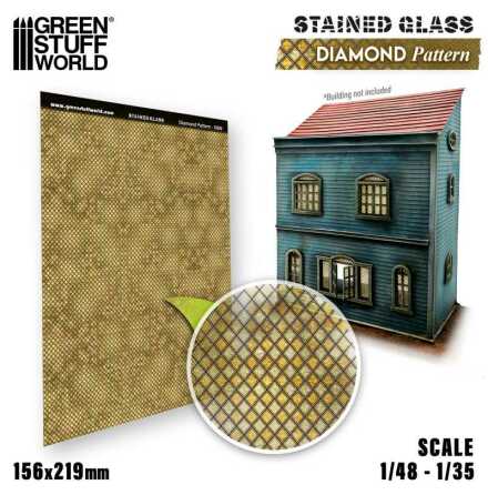 Diamond Pattern Stained Glass