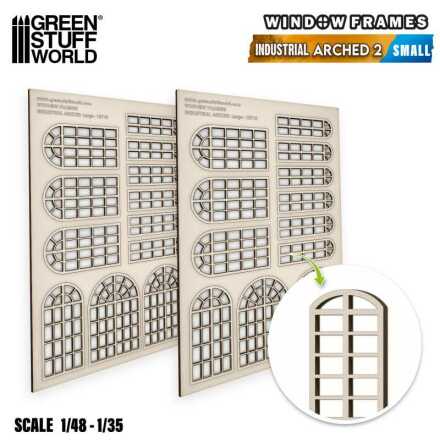 Industrial Arched Miniature Windows - Small (type 2)