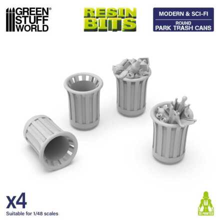 Park Trash Cans - Round